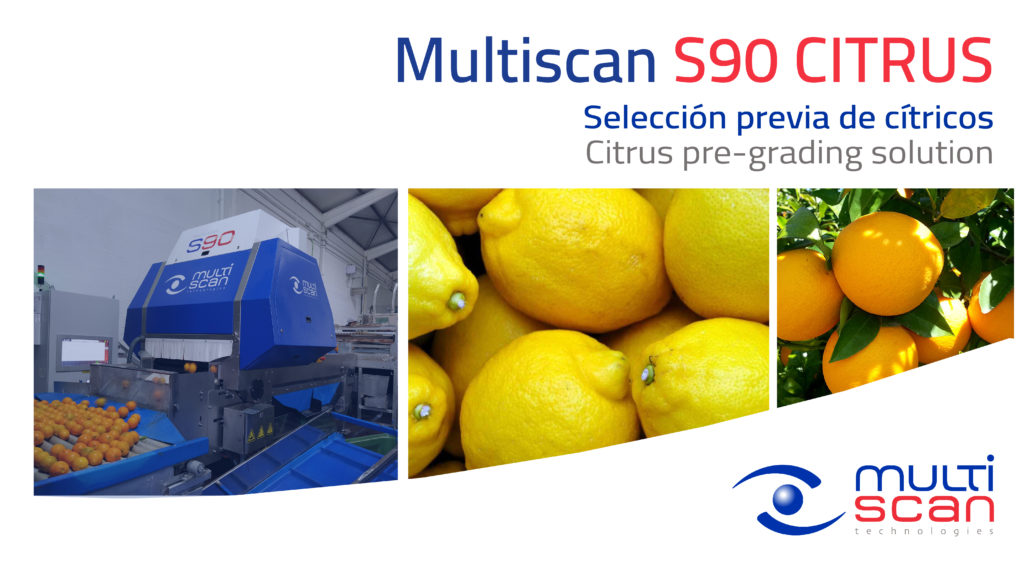 Multiscan Technologies lanza al mercado la nueva selectora Multiscan S90 Citrus, sistema compacto para la selección previa de cítricos